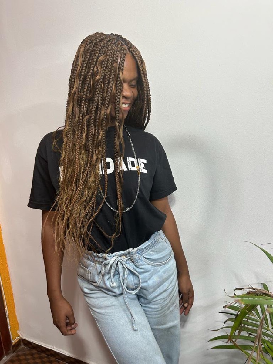 Goddess Braids realizada no Casulo Preto